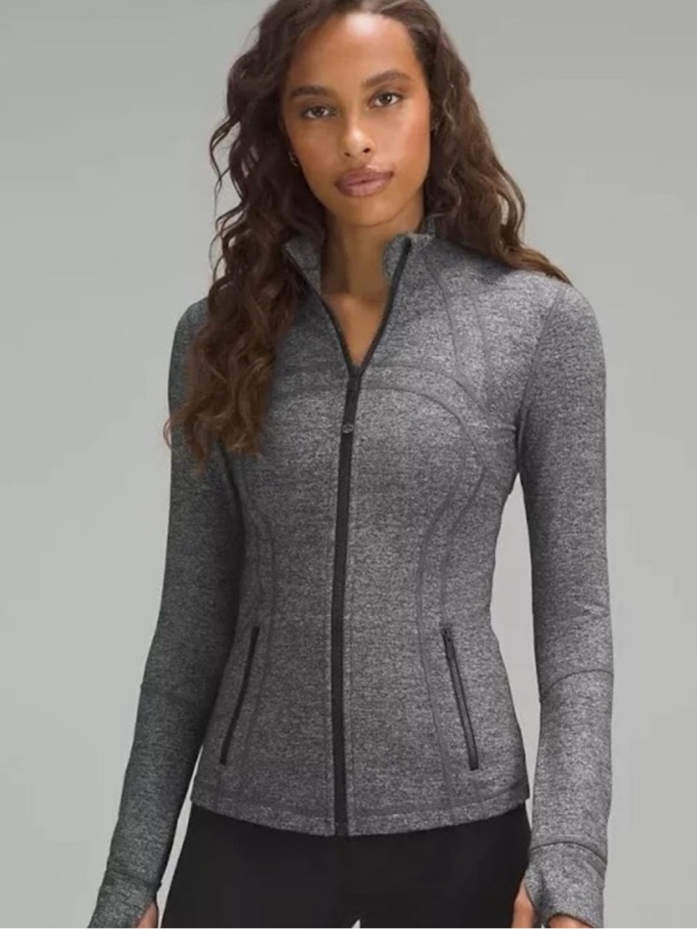 Lululemon Heathered Gray Luon Define Jacket Full Zip Size 4 Like New